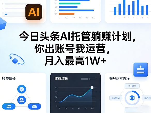 今日头条AI托管躺賺计划,你出账号我运营,月入最高1W+【揭秘】-靠谱项目库