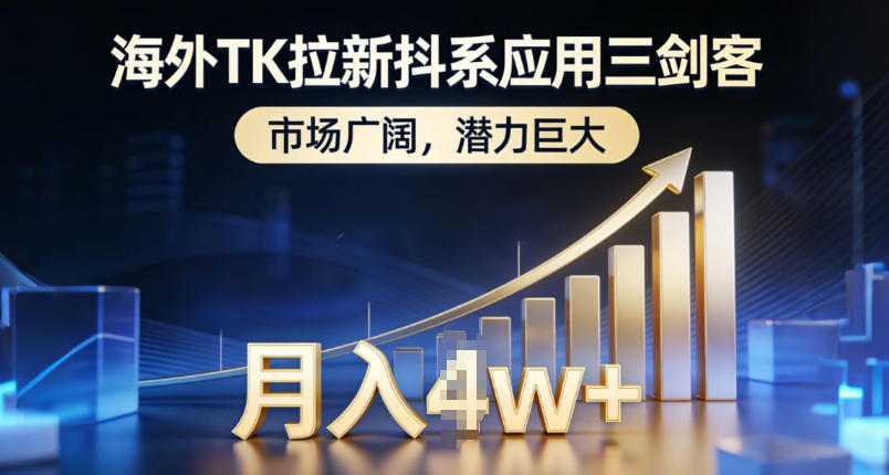 海外TK拉新抖系应用三剑客,市场广阔,潜力巨大,月入1w+-靠谱项目库