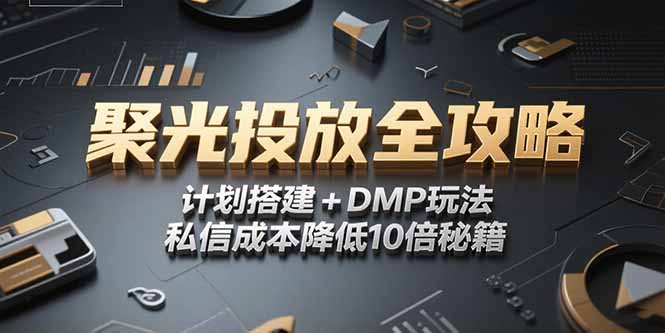 （15254期）2025小红书聚光投放全攻略，计划搭建+DMP玩法，私信成本降低10倍秘籍-靠谱项目库