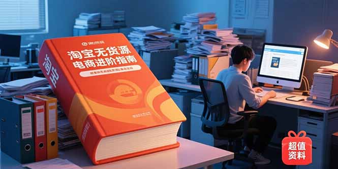 （15317期）淘宝无货源电商进阶指南，包含新人课、进阶课，配套资料，蓝海选品等-靠谱项目库