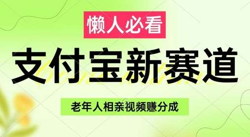 支付宝新赛道，利用老年人相亲视频，挣分成收益，轻松月入过W，操作简单-靠谱项目库