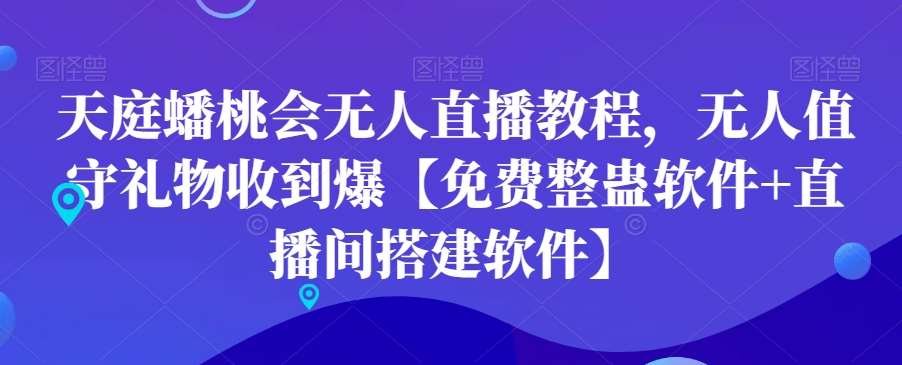 天庭蟠桃会无人直播教程，无人值守礼物收到爆【免费整蛊软件+直播间搭建软件】-靠谱项目库