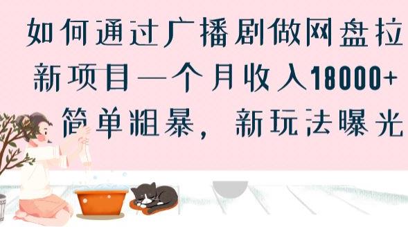 如何通过广播剧做网盘拉新项目一个月收入18000+，简单粗暴，新玩法曝光【揭秘】-靠谱项目库