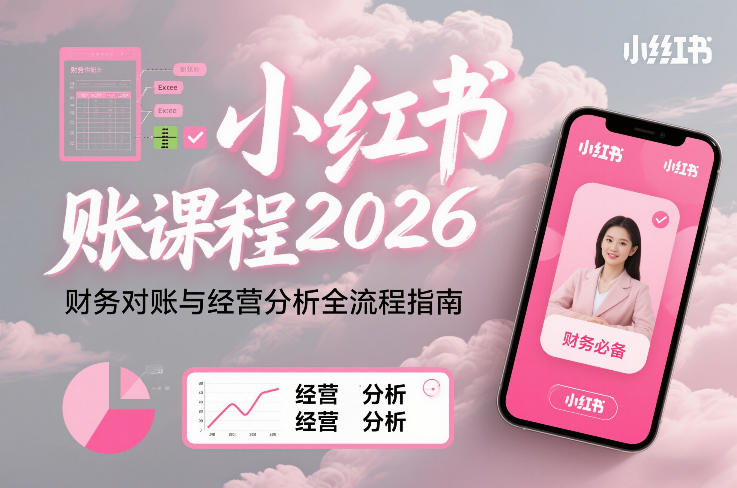 小红书对账课程2026，财务对账与经营分析全流程指南-靠谱项目库
