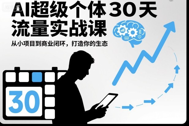 AI超级个体30天流量实战课，从小项目到商业闭环，打造你的生态-靠谱项目库