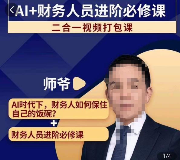 AI+财务人员进阶必修课二合一视频打包课，财务人员进阶必修课-靠谱项目库