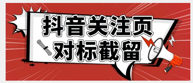 全网首发-抖音关注页对标截留术【揭秘】-靠谱项目库