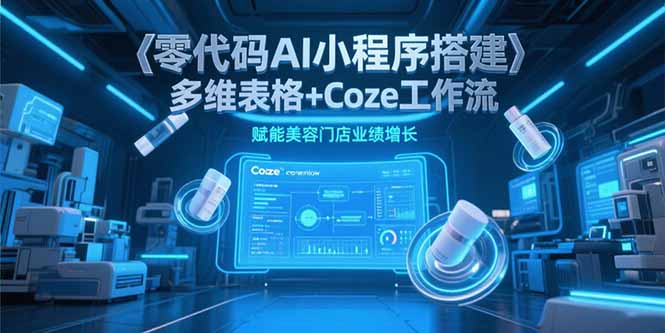 (15239期)零代码AI小程序搭建,多维表格+Coze工作流,赋能美容门店业绩增长-靠谱项目库