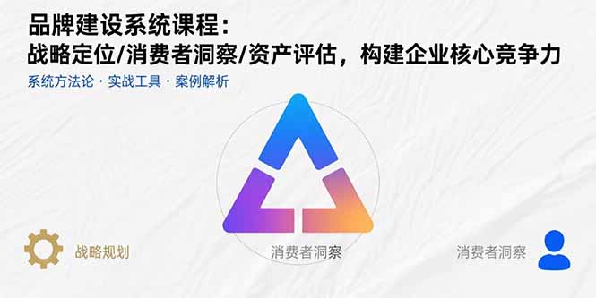 （15772期）品牌建设系统课程：战略定位/消费者洞察/资产评估，构建企业核心竞争力-靠谱项目库
