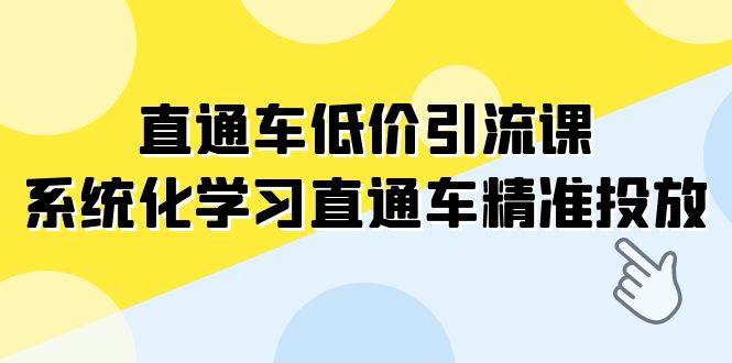 直通车-低价引流课,系统化学习直通车精准投放(14节课)-靠谱项目库