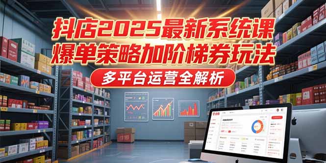 (15214期)抖店2025最新系统课,爆单策略加阶梯券玩法,多平台运营全解析-靠谱项目库