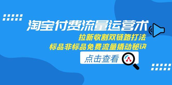 （15135期）淘宝付费流量运营术，拉新收割双链路打法，标品非标品免费流量撬动秘诀-靠谱项目库