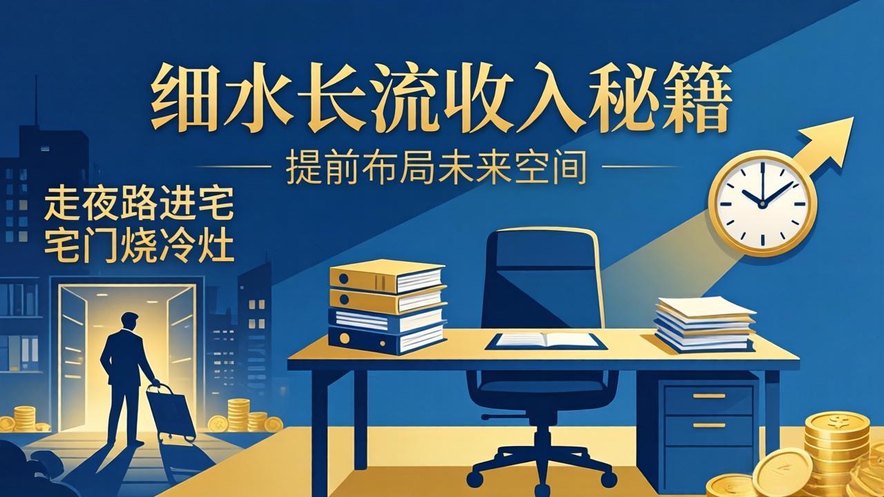 （17836期）某付费文章：细水长流收入秘籍：走夜路进宅门烧冷灶，提前布局未来空间-靠谱项目库