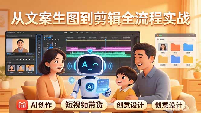（17916期）原创 AI 剧情短视频带货：AI+家庭剧情+带货广告，从文案生图到剪辑全流程实战-靠谱项目库