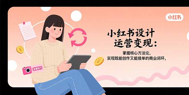 （15636期）小红书设计运营变现：掌握核心方法论，实现既能创作又能接单的商业闭环-靠谱项目库