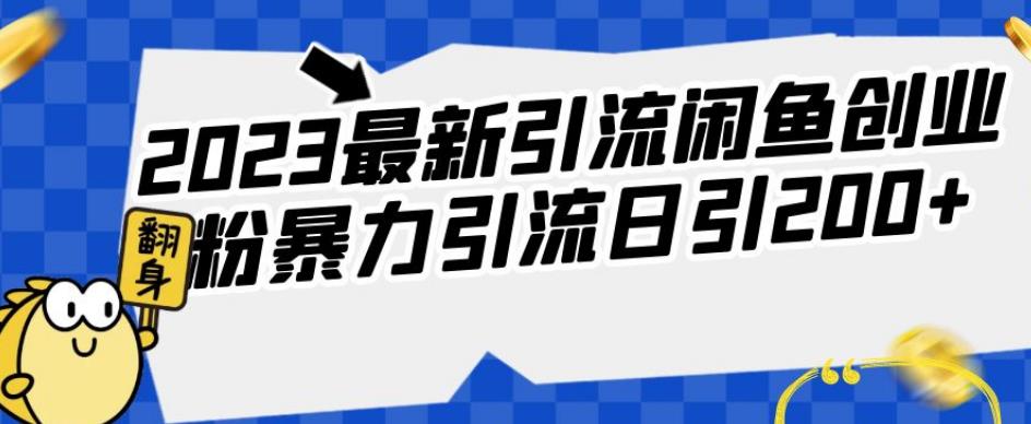 2023最新引流闲鱼创业粉暴力引流日引200+【揭秘】-靠谱项目库