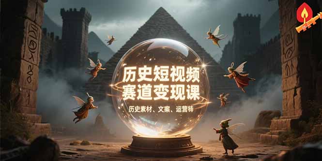 （15386期）历史短视频赛道变现课，百集素材库应用，文案剪辑技巧，账号运营全案-靠谱项目库