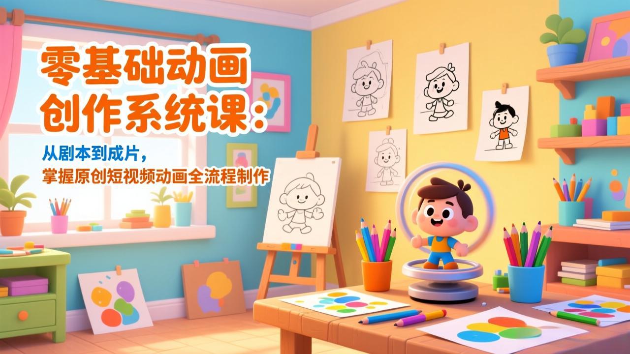 (17161期)零基础动画创作系统课:从剧本到成片,掌握原创短视频动画全流程制作-靠谱项目库