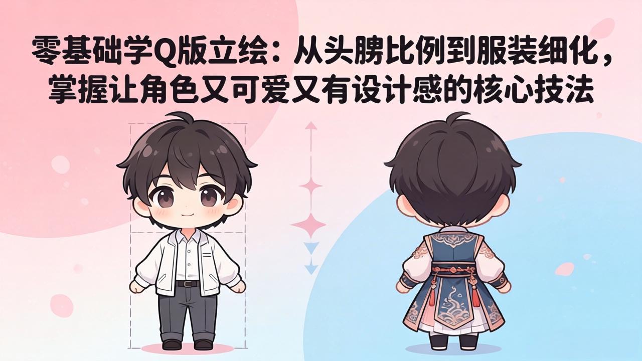 （18036期）零基础学Q版立绘：从头身比例到服装细化，掌握让角色又可爱又有设计感的核心技法-靠谱项目库