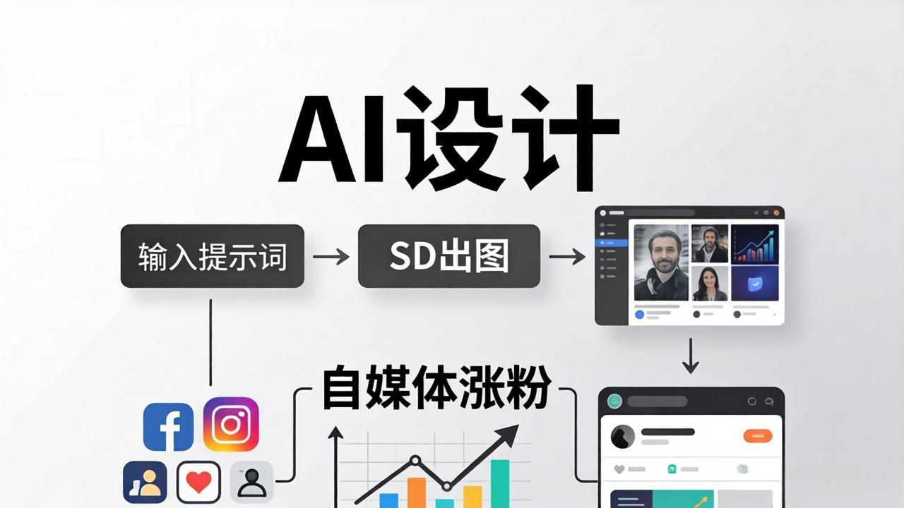 (18136期)人人都是AI设计师:SD出图+自媒体涨粉一站教学,告别图文素材焦虑,AI设计让你轻松避开内卷-靠谱项目库
