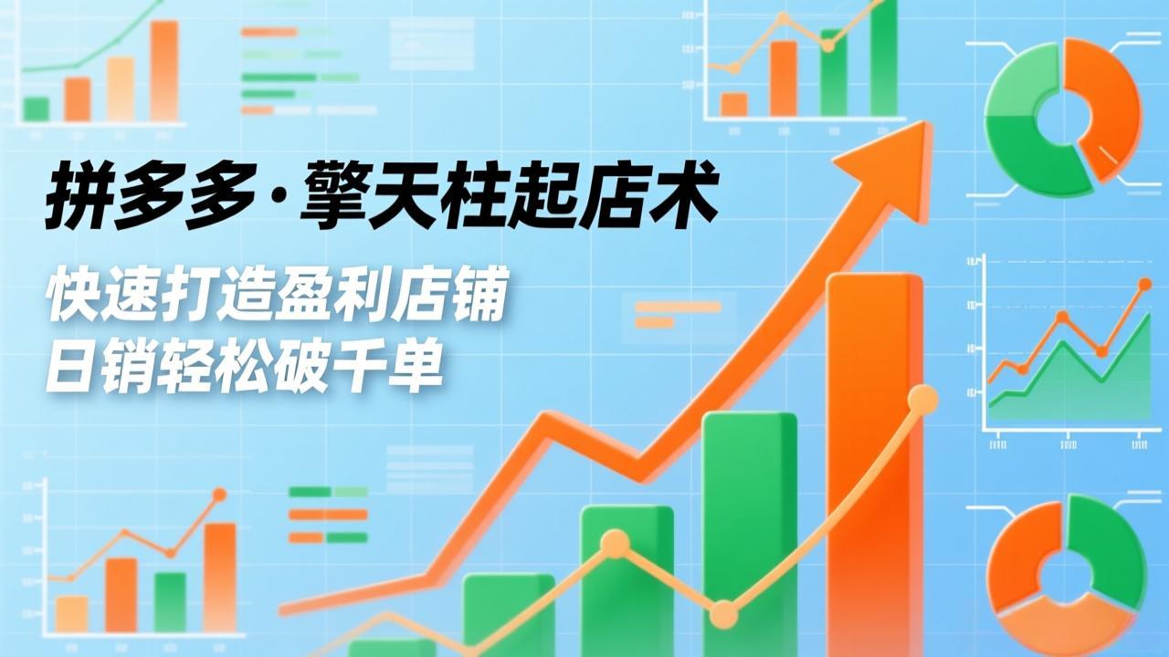 （17312期）拼多多·擎天柱起店术，爆流布局、利润起飞、不断流，快速打造盈利店铺，日销破千单（更新）-靠谱项目库
