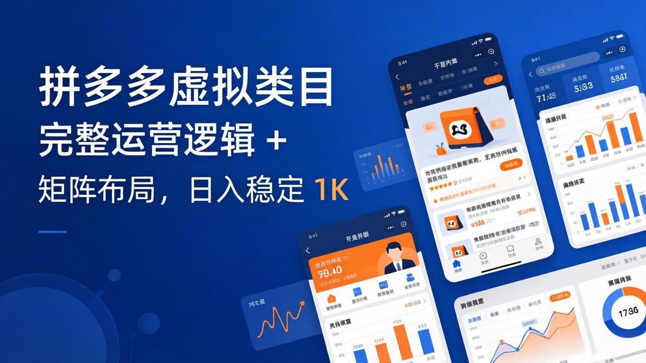 （17777期）拼多多虚拟类目干货：完整运营逻辑 + 矩阵布局，日入稳定 1K-靠谱项目库