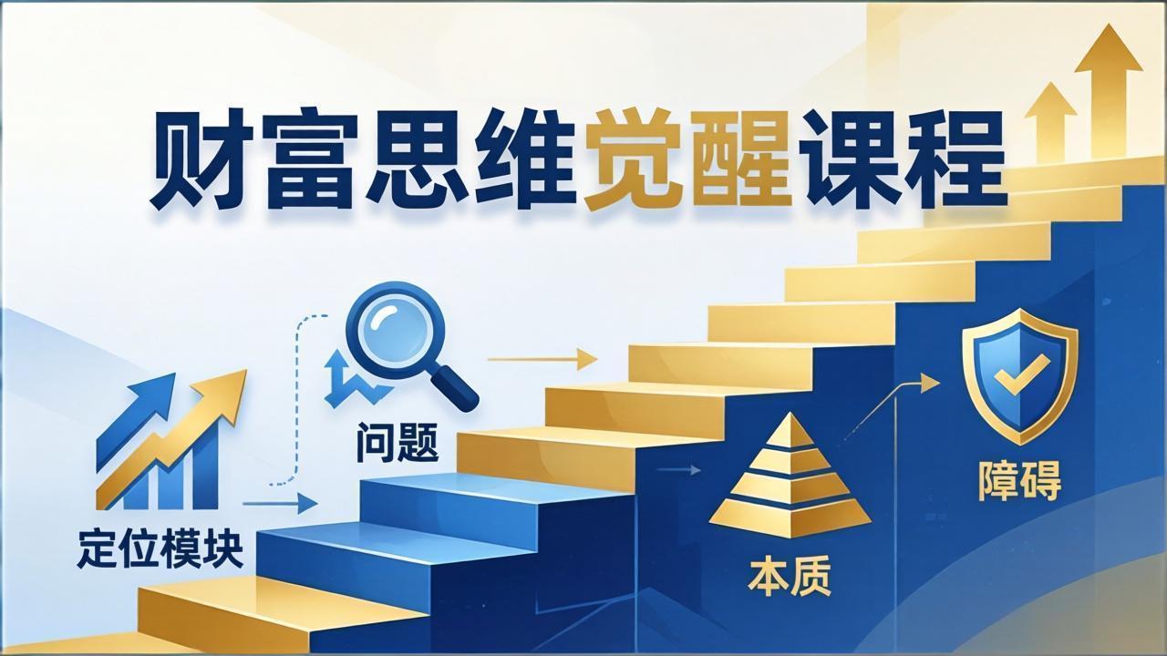 (17872期)财富思维觉醒第十期:3天大课四大模块,精准定位问题看清本质,扫清人生障碍-靠谱项目库
