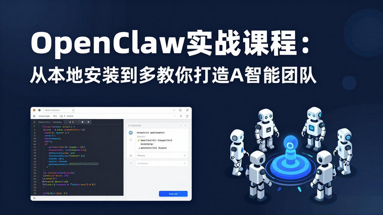 (17883期)OpenClaw实战课程:从本地安装到多Agent协同,手把手教你打造AI智能团队-靠谱项目库