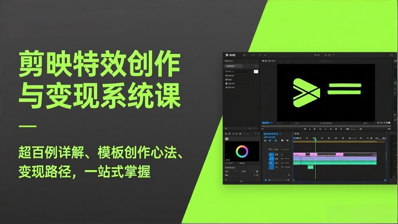 （17369期）剪映特效创作与变现系统课，超百例详解、模板创作心法、变现路径，一站式掌握-靠谱项目库
