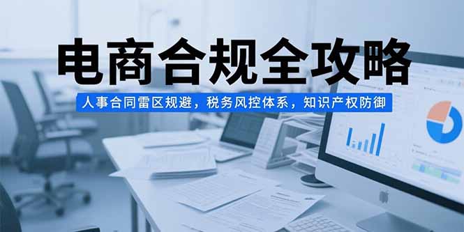 （15377期）电商合规全攻略，人事合同雷区规避，税务风控体系，知识产权防御-靠谱项目库