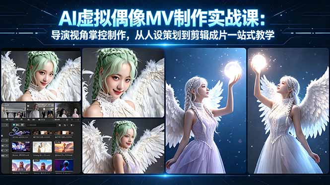 （17962期）AI虚拟偶像MV制作实战教学：导演视角掌控制作，从人设策划到剪辑成片一站式教学-靠谱项目库