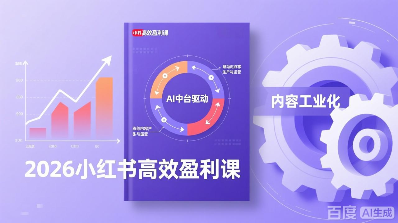 （17291期）2026小红书高效盈利课，流量双引擎+内容工业化+AI中台驱动，构建可复制的千万级营收模型-靠谱项目库