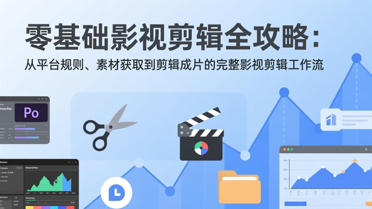 (17336期)零基础影视剪辑全攻略:从平台规则、素材获取到剪辑成片的完整影视剪辑工作流-靠谱项目库