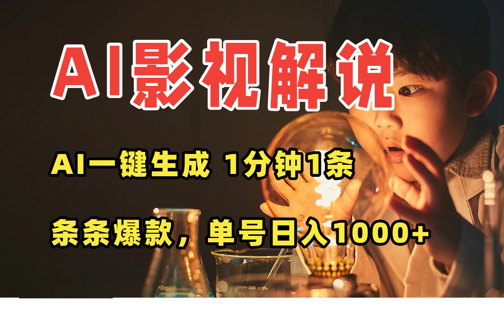 （15730期）AI一键生成影视解说视频，无需剪辑1分钟1条，条条爆款，多平台变现日入...-靠谱项目库