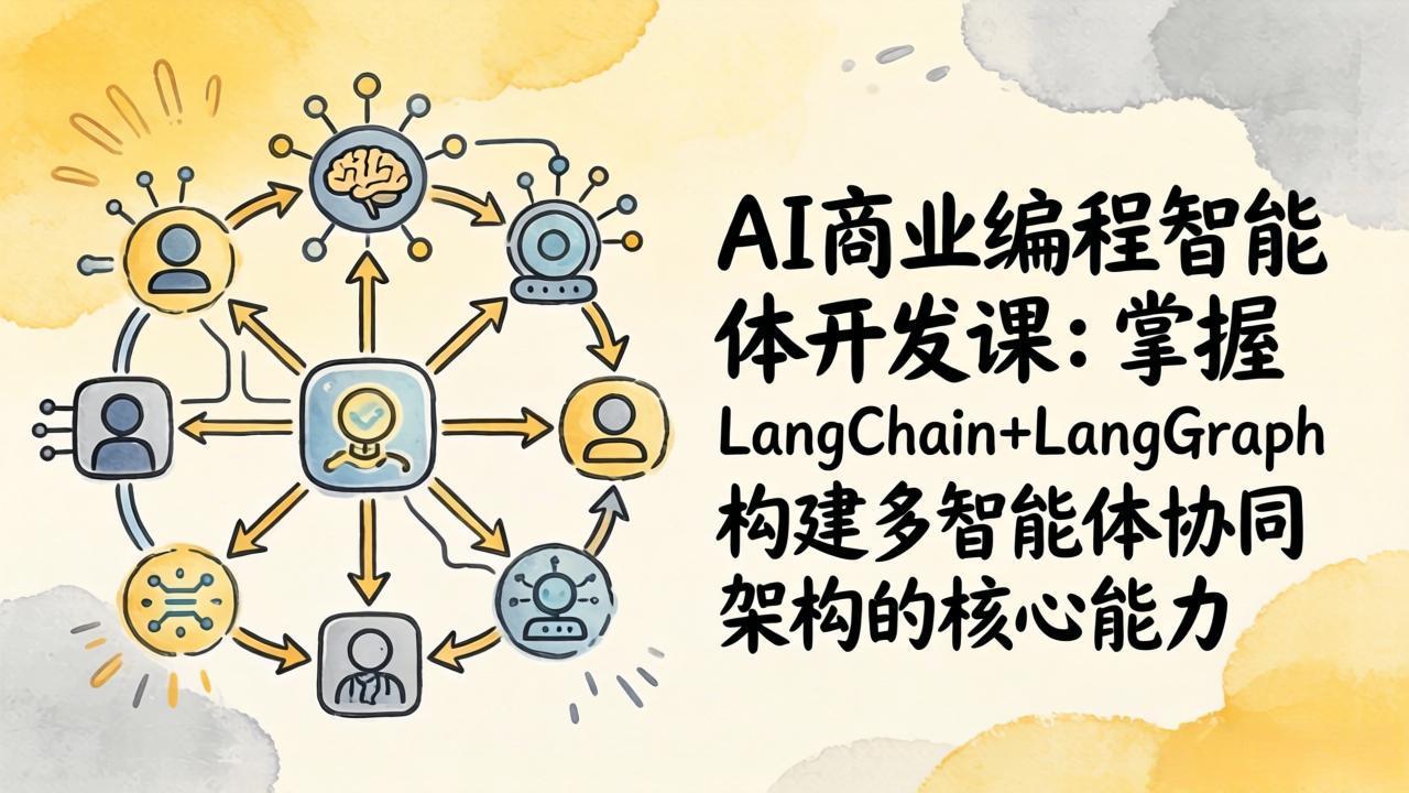 （17608期）AI商业编程智能体开发课：掌握LangChain+LangGraph构建多智能体协同架构的核心能力-靠谱项目库