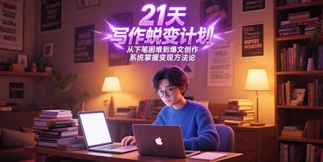 （15204期）21天写作蜕变计划，从下笔困难到爆文创作，系统掌握变现方法论-靠谱项目库