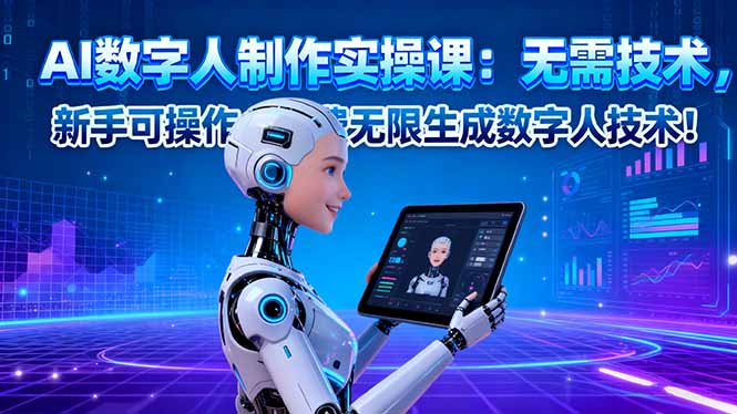 (16376期)AI数字人制作实操课:无需技术,新手可操作,免费无限生成数字人技术!-靠谱项目库