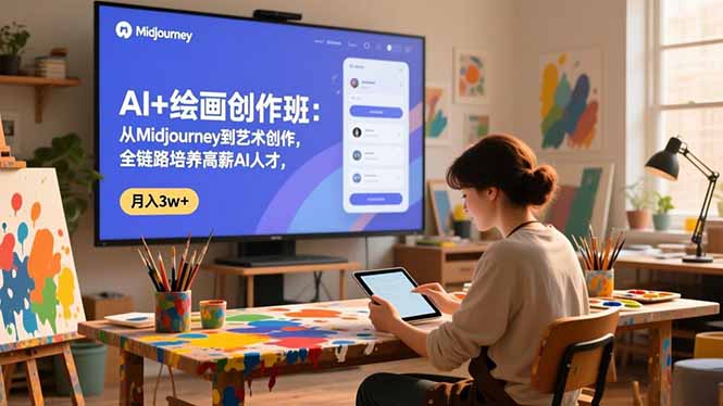 （16597期）AI+绘画创作班：从Midjourney到艺术创作，全链路培养高薪AI人才，月入3w+-靠谱项目库