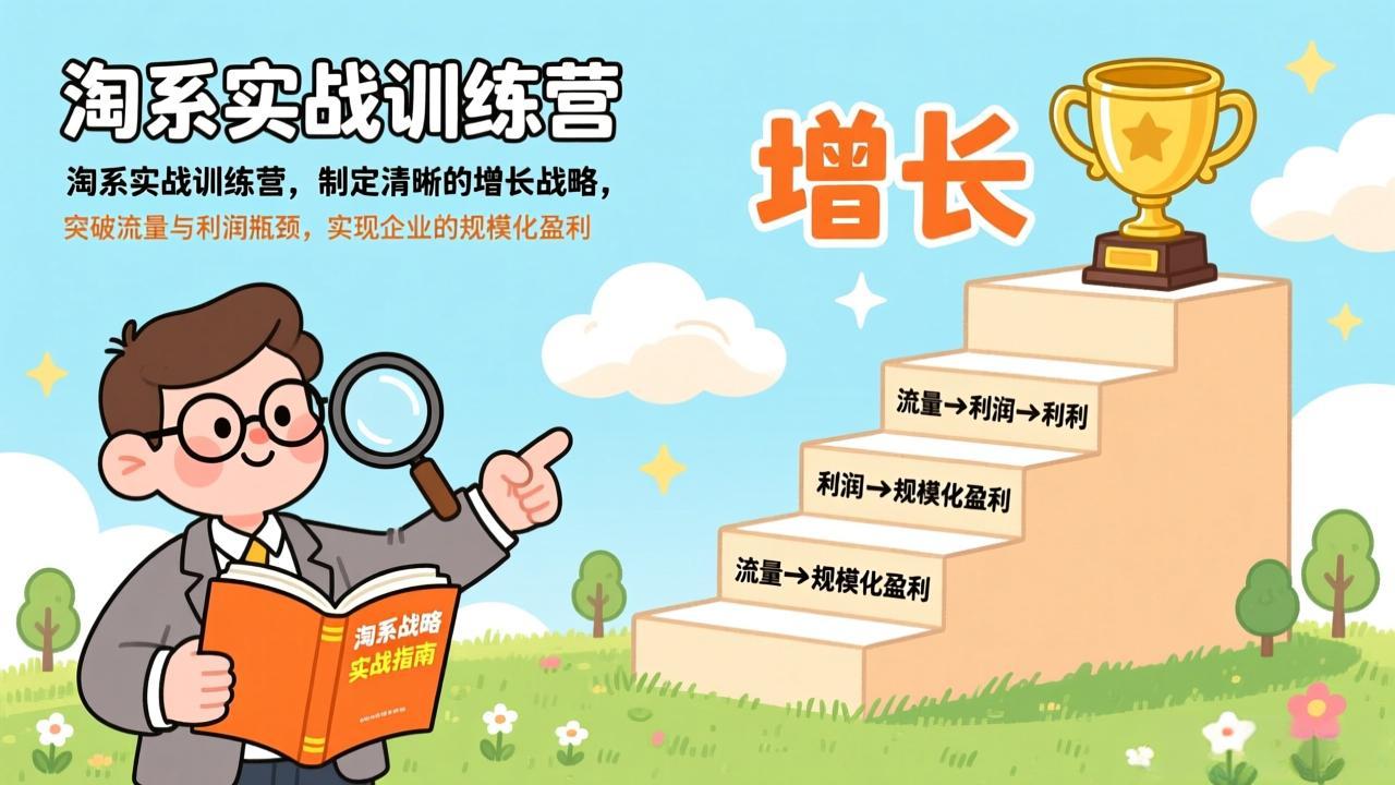 （17281期）淘系实战训练营，制定清晰的增长战略，突破流量与利润瓶颈，实现企业的规模化盈利-靠谱项目库