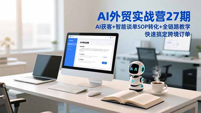 （16938期）AI外贸实战营27期，AI获客+智能谈单+SOP转化+全链路教学，快速搞定跨境订单-靠谱项目库