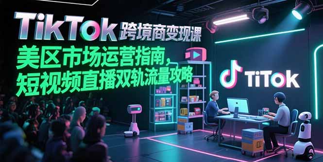 (15344期)TikTok跨境电商变现课,美区市场运营指南,短视频直播双轨流量攻略-靠谱项目库
