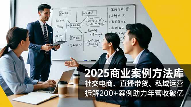 （16713期）2025商业案例方法库，社交电商、直播带货、私域运营，拆解200+案例助力年营收破亿-靠谱项目库