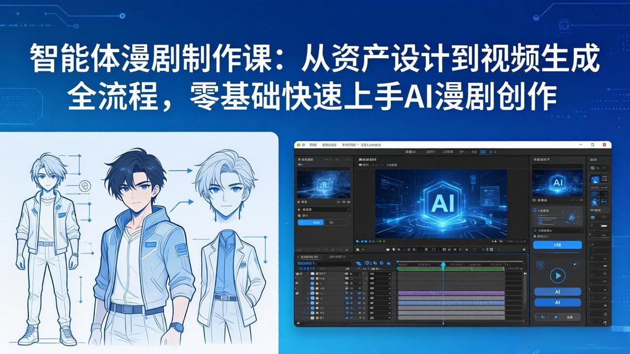 (17709期)智能体漫剧制作课:从资产设计到视频生成全流程,零基础快速上手AI漫剧创作-靠谱项目库