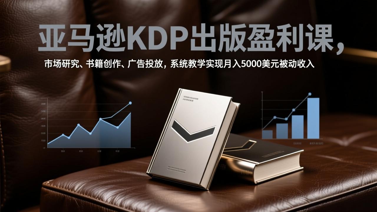 （17295期）亚马逊KDP出版盈利课，市场研究、书籍创作、广告投放，系统教学实现月入5000美元被动收入-靠谱项目库