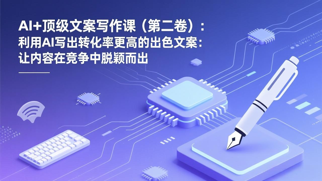 （17382期）AI+顶级文案写作课（第二卷）：利用AI写出转化率更高的出色文案：让内容在竞争中脱颖而出-靠谱项目库