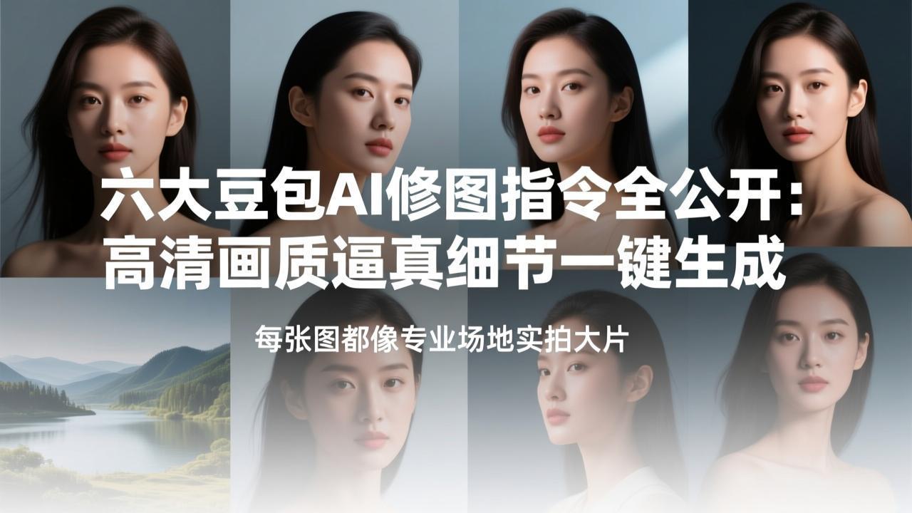 （17481期）六大豆包AI修图指令全公开：高清画质逼真细节一键生成，每张图都像专业场地实拍大片-靠谱项目库