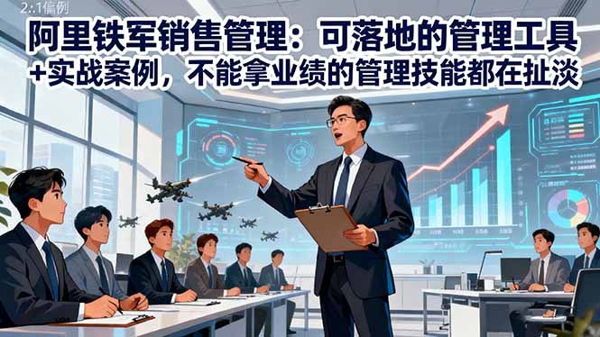(16436期)阿里铁军销售管理:可落地的管理工具+实战案例,不能拿业绩的管理都在扯淡-靠谱项目库