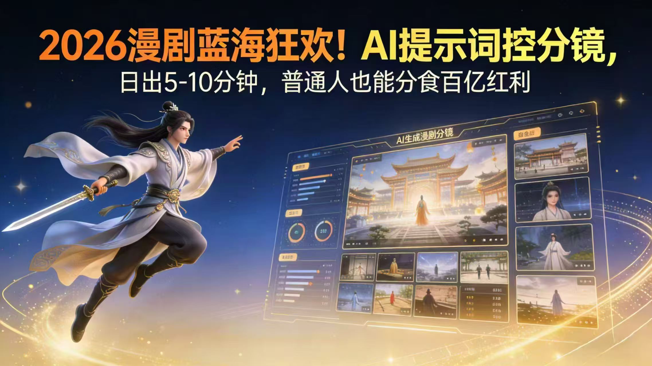 （17734期）2026漫剧红利实锤！ AI 提示词控分镜， 普通人也能轻松月入过万-靠谱项目库