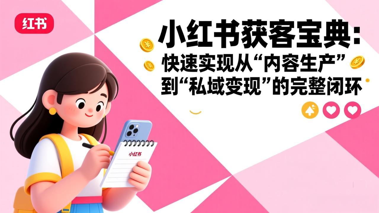 （17542期）小红书获客宝典：快速实现从“内容生产”到“私域变现”的完整闭环-靠谱项目库
