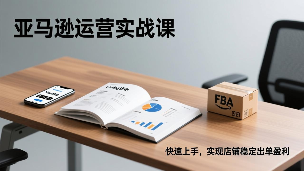 （17287期）亚马逊运营实战课，Listing优化、Vine秒杀、FBA发货，快速上手，实现店铺稳定出单盈利-靠谱项目库